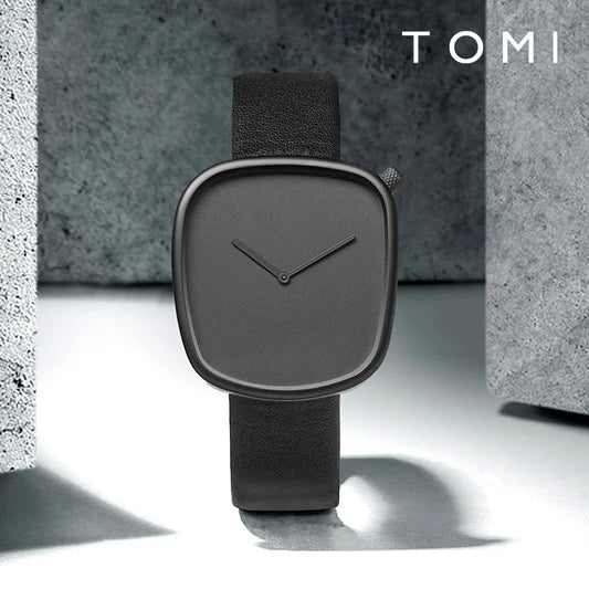 Tomi relógio minimalista masculino quadrado moda ultra fino relógio minimalista feminino de alta qualidade elegante relógio de quartzo presente