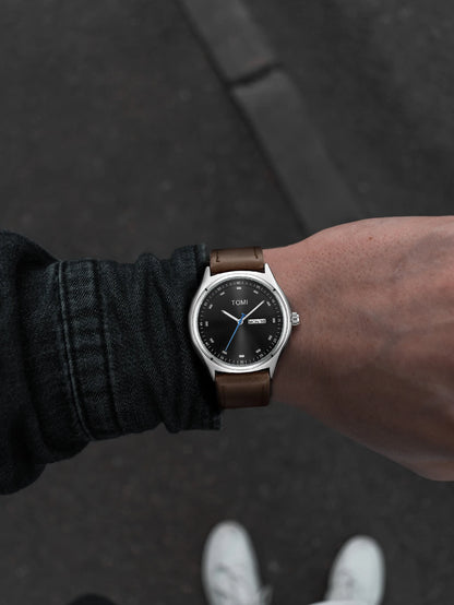 Tomi relógio masculino minimalista negócios casual relógio de quartzo masculino e feminino calendário elegante e versátil relógio de quartzo