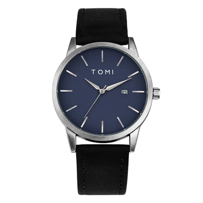 Relógio masculino da moda da marca TOMI luxuoso relógio de quartzo com design de mostrador de disco pequeno
