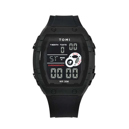 TOMI Esporte Masculino Multi funcional Relógio Esportivo Ao Ar Livre À Prova D 'Água Data Luminosa LED Digital Estudante Relógio Eletrônico