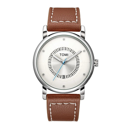 TOMI Relógio Masculino Minimalista Couro Preto Moda Minimalista Relógio de Quartzo Masculino Premium Business Quartz Watch