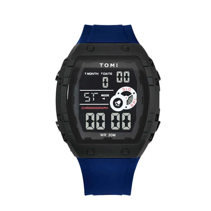 TOMI Esporte Masculino Multi funcional Relógio Esportivo Ao Ar Livre À Prova D 'Água Data Luminosa LED Digital Estudante Relógio Eletrônico
