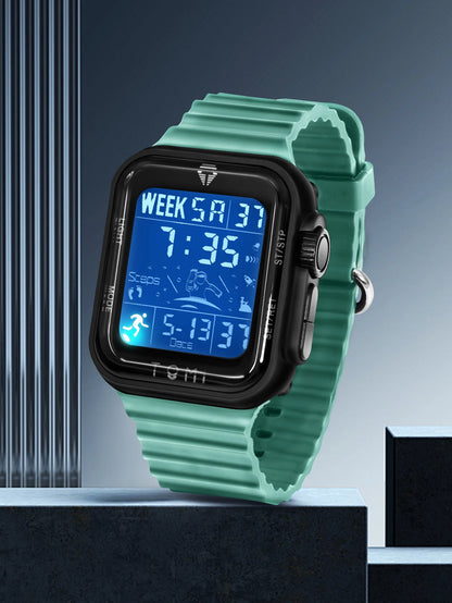 TOMI Pro Mens Smartwatch 1.86 '' AMOLED Tela Sensível Ao Toque Quadrado, Mostrador Obsidian, Data/Tempo/Semana Excluso Design Minimalista Elegante