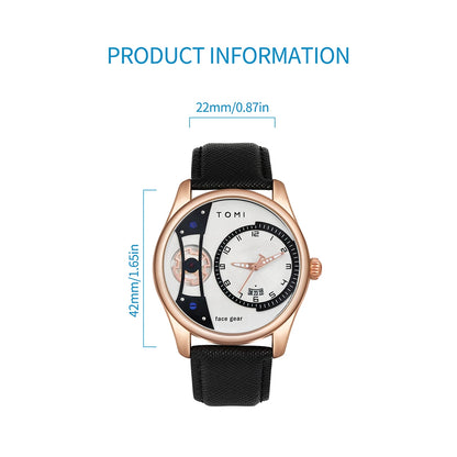 Tomi conjunto caixa de presente para negócios minimalista relógio de quartzo luxo versátil pulseira dupla destacável relógio festival presente