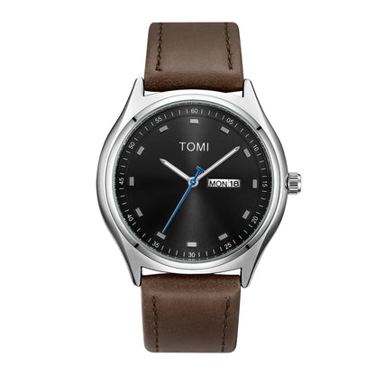 Tomi relógio masculino minimalista negócios casual relógio de quartzo masculino e feminino calendário elegante e versátil relógio de quartzo