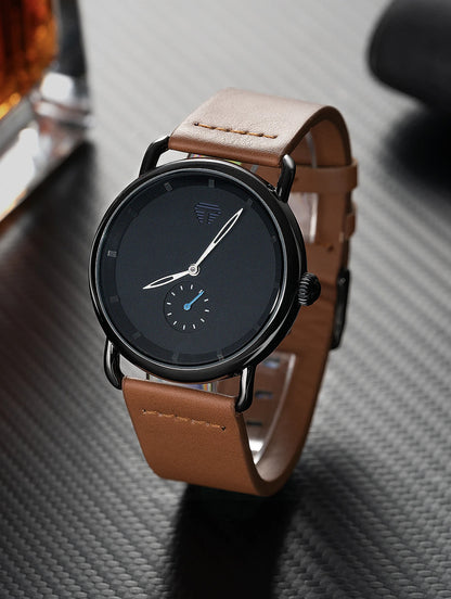 Tomi moda masculina relógio minimalista clássico mostrador redondo relógio de quartzo masculino versátil relógio de alta qualidade reloj festival presente