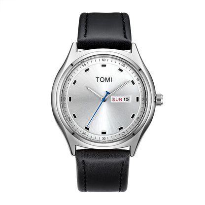 Tomi relógio masculino minimalista negócios casual relógio de quartzo masculino e feminino calendário elegante e versátil relógio de quartzo