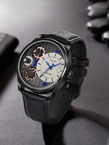 Relógio de quartzo de pulseira destacável TOMI masculino, conjunto combinado caixa presente, luxo e negócios simples, presente Festival