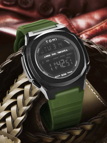 TOMI Moda Minimalista Relógio Digital Masculino e Feminino Data Esportes ao Ar Livre Relógio Eletrônico Estudante À Prova D 'Água