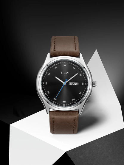 Tomi relógio masculino minimalista negócios casual relógio de quartzo masculino e feminino calendário elegante e versátil relógio de quartzo