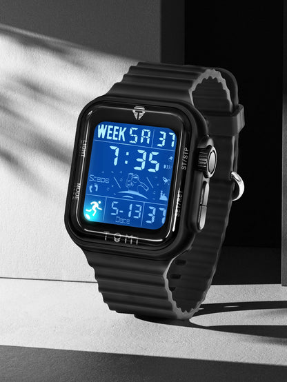TOMI Pro Mens Smartwatch 1.86 '' AMOLED Tela Sensível Ao Toque Quadrado, Mostrador Obsidian, Data/Tempo/Semana Excluso Design Minimalista Elegante