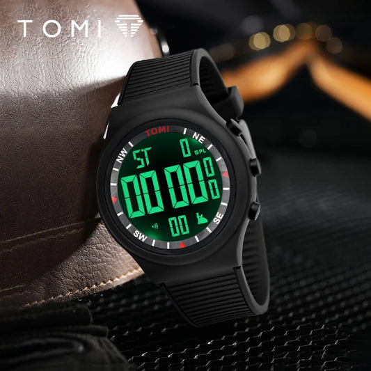 TOMI-Relógio Eletrônico Digital Esportivo Masculino, Relógio Externo Multifuncional, Relógio Militar de Estudante, Moda Simples, Luz Noturna