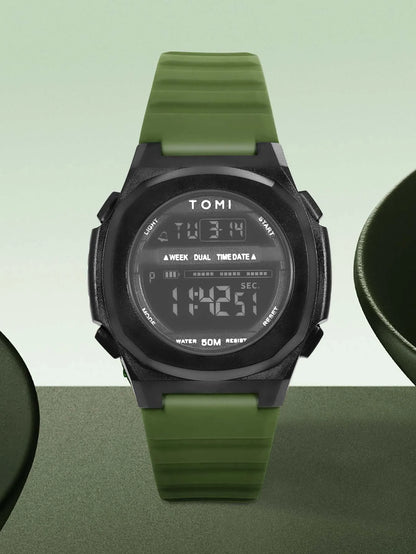 TOMI Moda Minimalista Relógio Digital Masculino e Feminino Data Esportes ao Ar Livre Relógio Eletrônico Estudante À Prova D 'Água