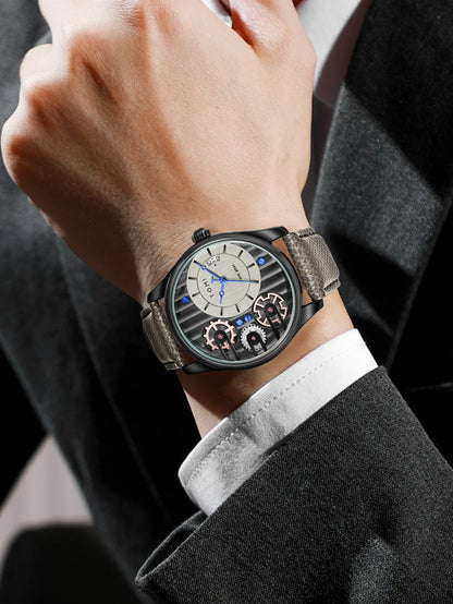 Relógio de quartzo de pulseira destacável TOMI masculino, conjunto combinado caixa presente, luxo e negócios simples, presente Festival
