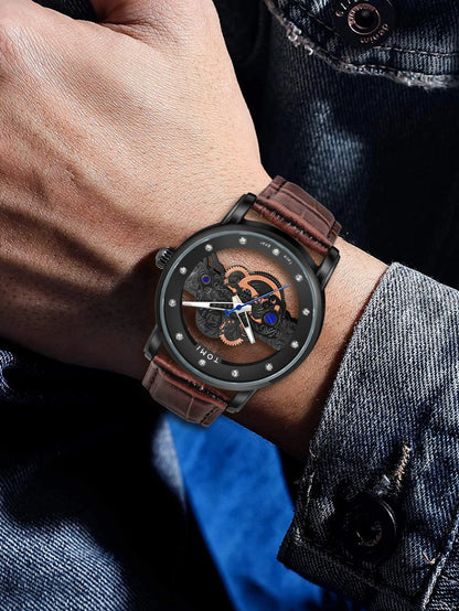 TOMI Novo relógio popular de luxo casual masculino e feminino relógio de quartzo com diamante oco