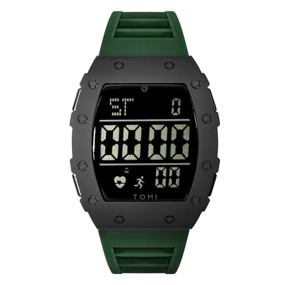 Tomi relógio digital led masculino barril de vinho relógio multifuncional ao ar livre à prova dwaterproof água fitness esportes relógio estudante