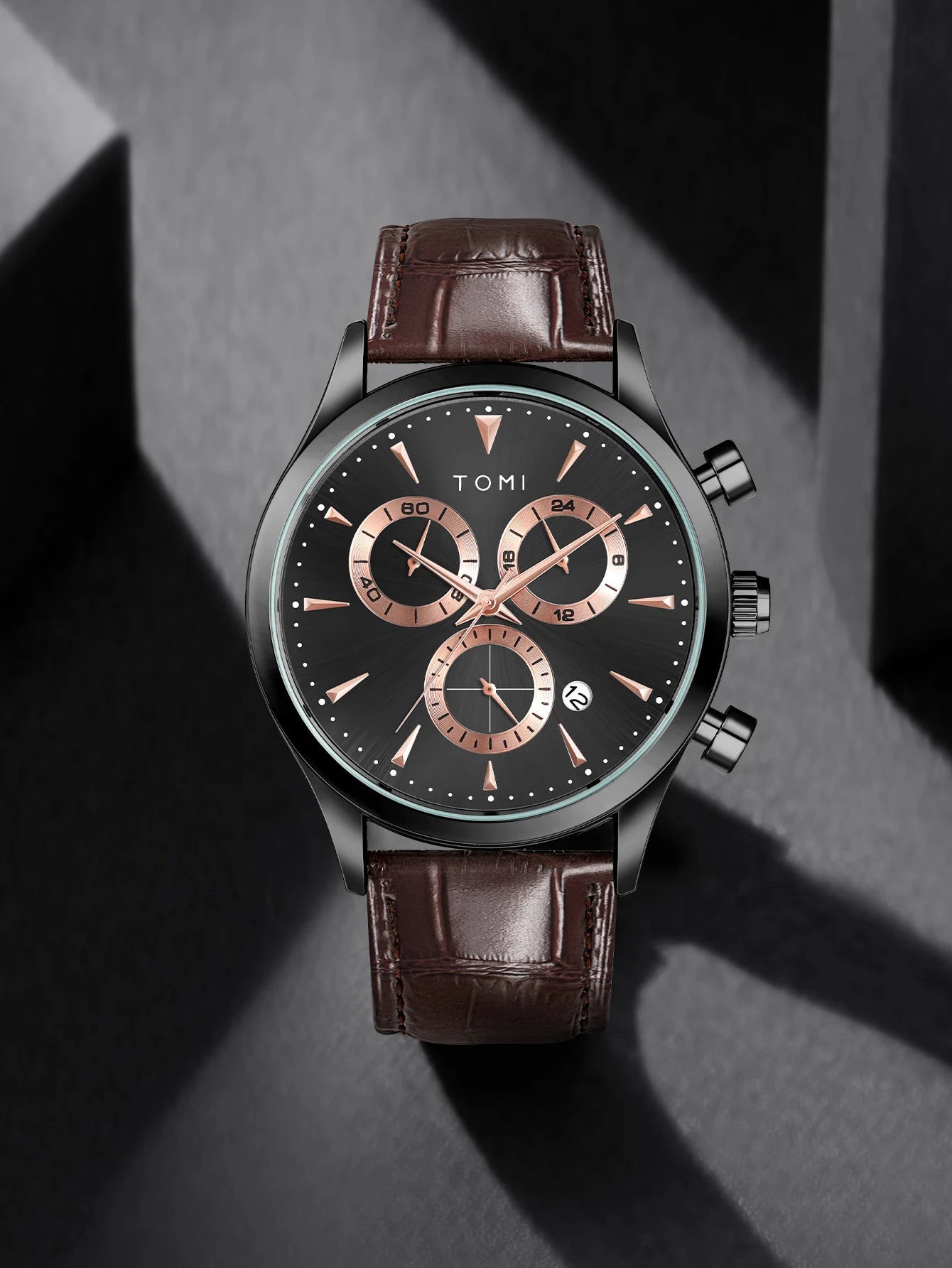 Tomi 4 pçs conjunto de luxo negócios masculino relógio quartzo casual moda versátil relógio abotoaduras masculino gravata clipe relógio festival presente