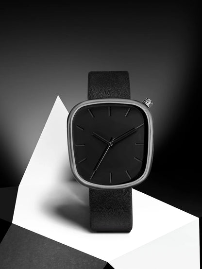 TOMI Relógio Minimalista Masculino Moda Versátil Relógio Quadrado Masculino e Feminino Escala Preto e Branco Relógio de Quartzo Premium