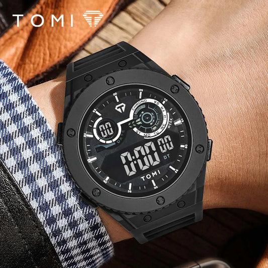 TOMI Relógio Digital Luminoso LED Masculino Design Minimalista 30M À Prova D 'Água Relógio Esportivo Masculino Data Estudante Relógio Eletrônico