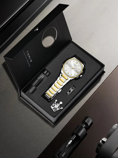 Relógio masculino TOMI moda minimalista luxuoso relógio de pulso masculino relógio de quartzo