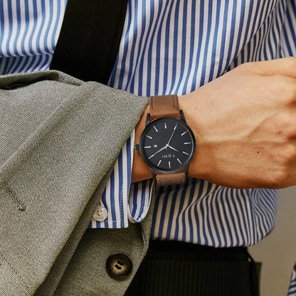 Venda quente tomi masculino 4 pçs caixa de presente conjunto relógio minimalista casual masculino relógio de quartzo gravata clipe manga fivela relógio presente relojes
